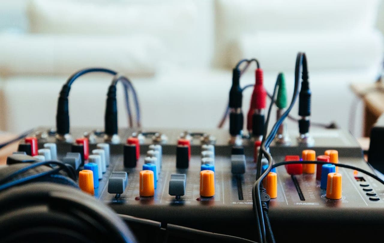 Controles de la consola de audio